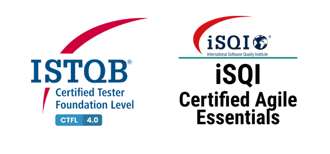 ISTQB CTFL 4.0 and iSQI Certified Agile Essentials badges